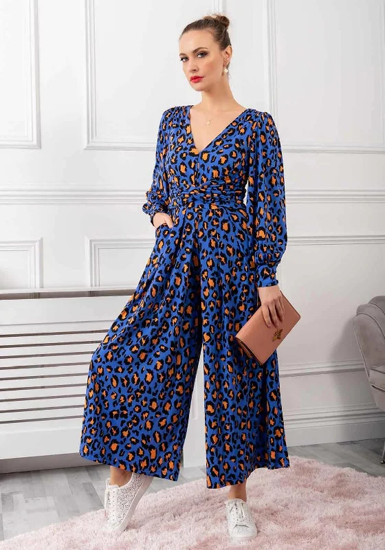 Joie Moi Kylie Animal Print Jumpsuit, Blue Multi