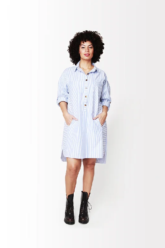 Striped Shirt Dress