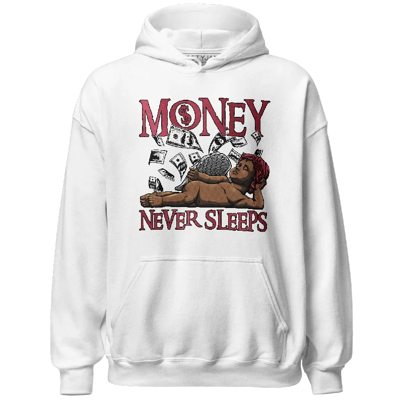 NastyJamz High 85 Metallic Burgundy 1s Hoodie Match Money Never Sleeps