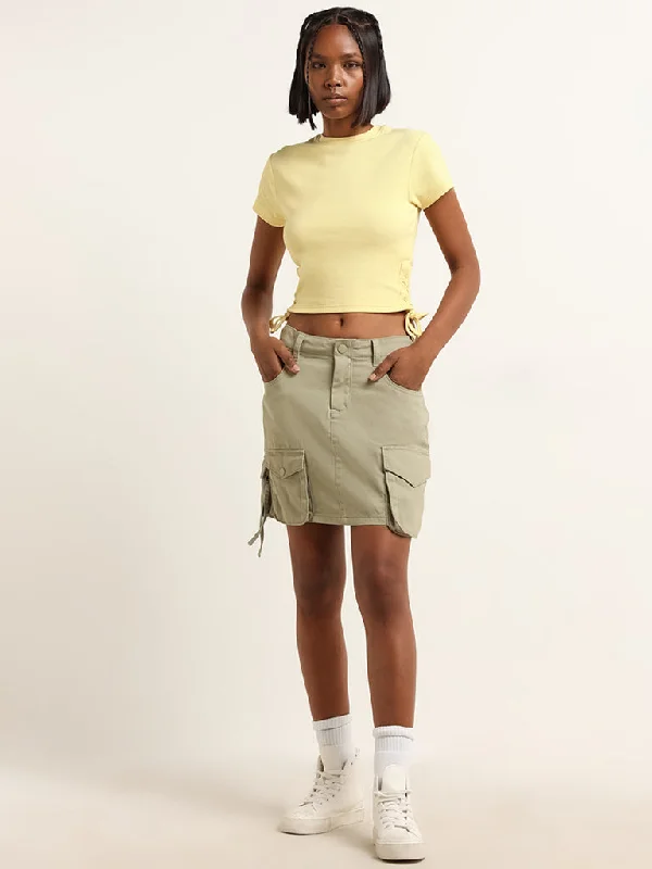 Nuon Sage Cargo-Style Mid Rise Skirt