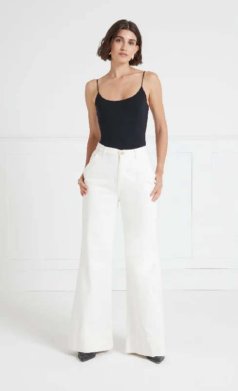 Raquel Wide Leg Jean - White