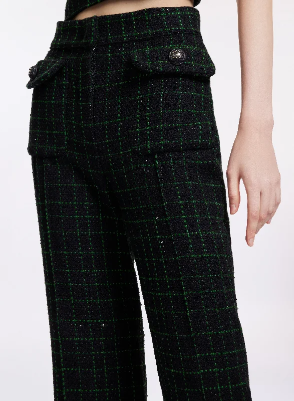 Sequin Tweed Matrix Pants