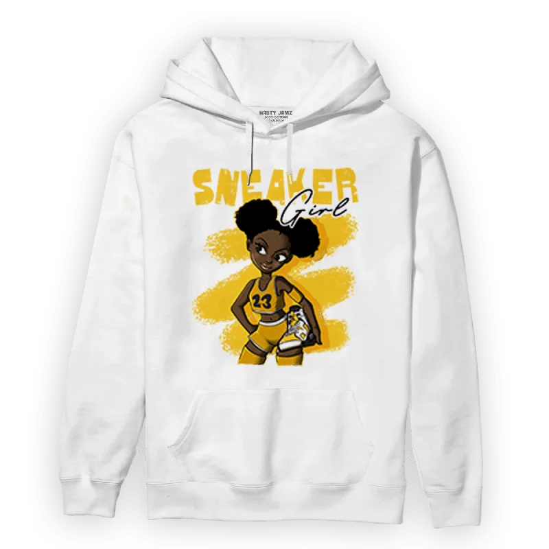 NastyJamz Yellow Ochre 6s Hoodie Match Black Sneaker Girl