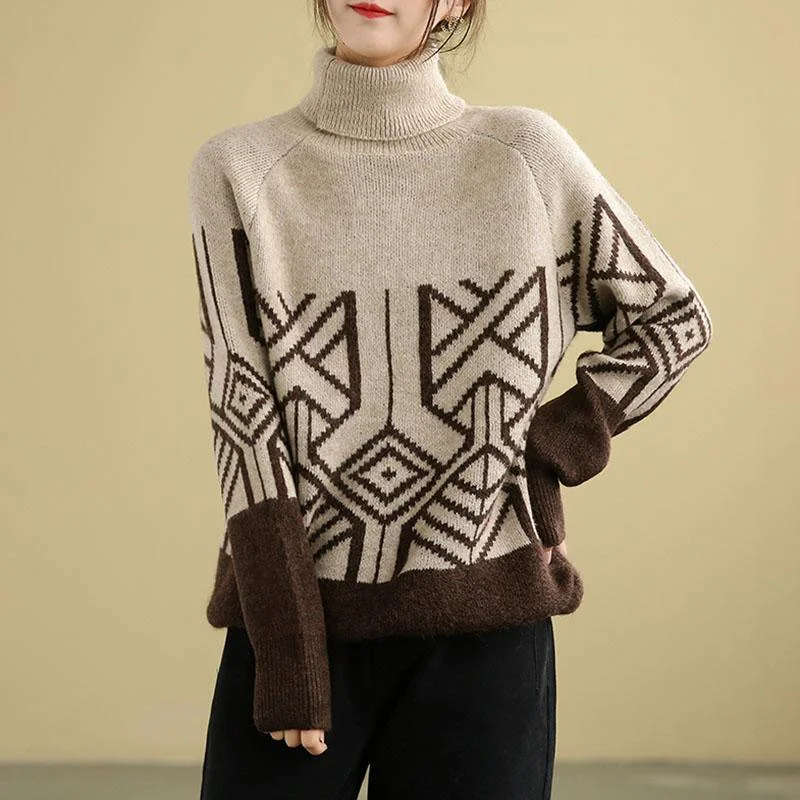 Spring Thicken Warm Turtleneck Sweater