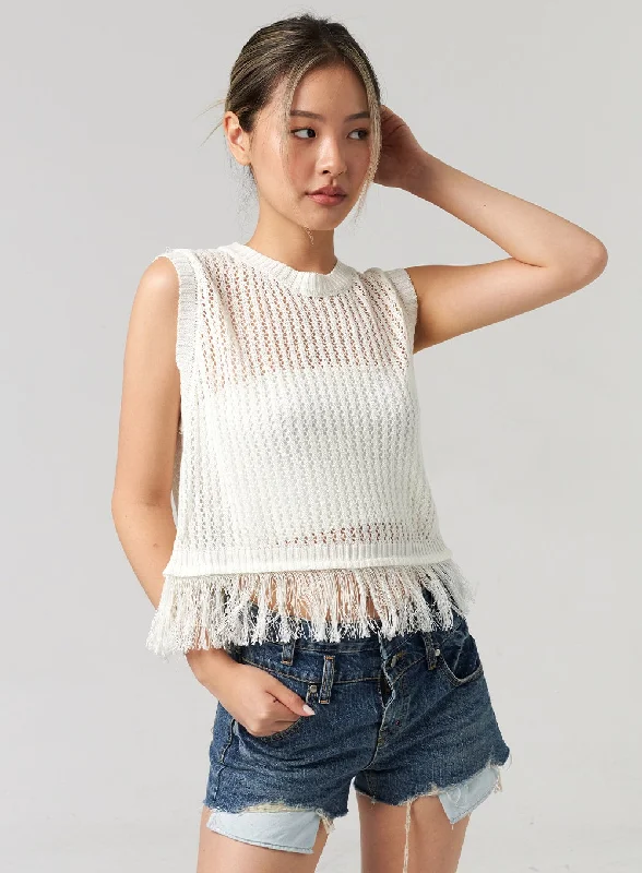 Mesh Fringe Vest CL305