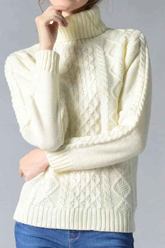 Cozy Turtleneck Cable-Knit Sweater