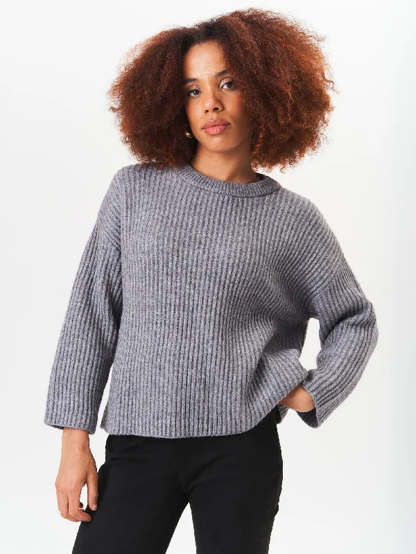 Grey Chunky Knit Oversized Jumper